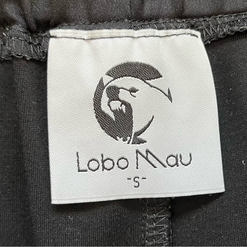 LOBO MAU WOMENS BLACK JOGGERS SIZE SMALL MINIMALIST CONTEMPORARY MODERN - Picture 3 of 7